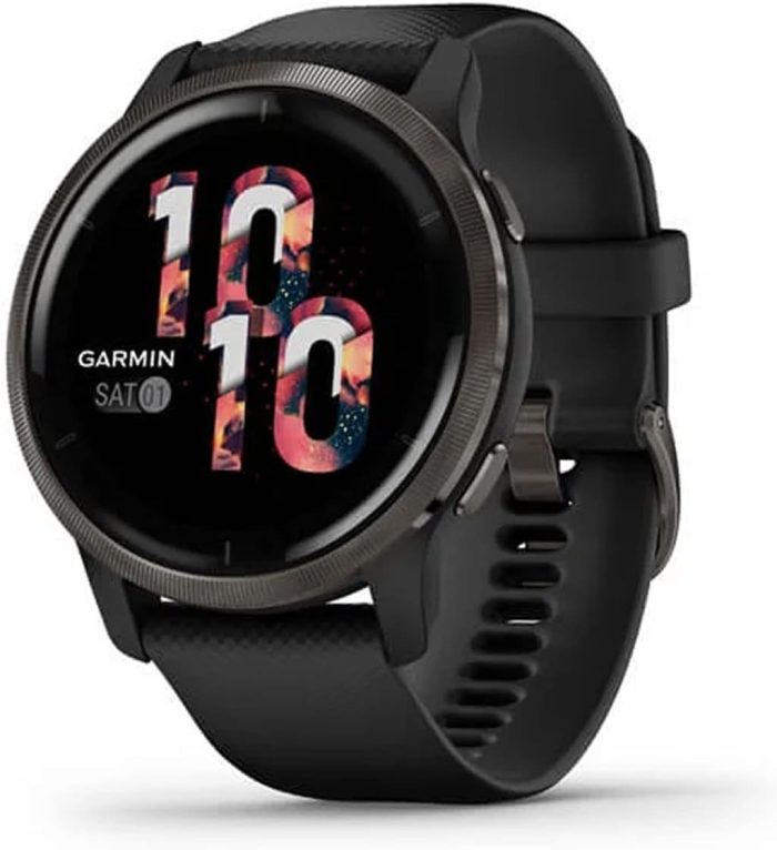 Garmin Unisex Dla Dorosłych Venu 2S 010-02430-11 Smartwatch Gps, Czarny/Szary, 1.3"