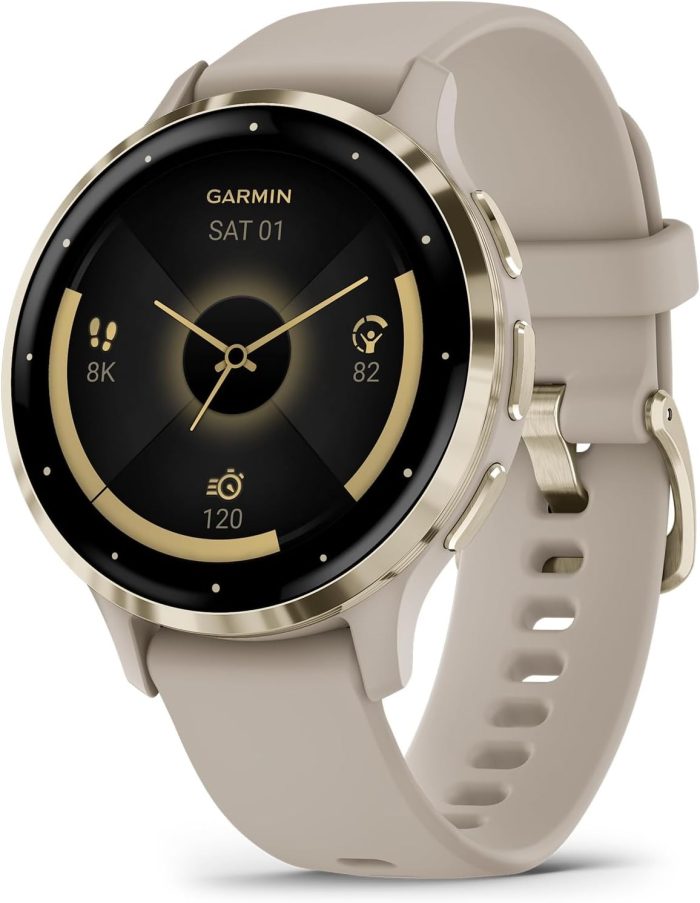 Garmin Uniseks Venu 3S 010-02785-04 Smartwatch, Kość Słoniowa, S