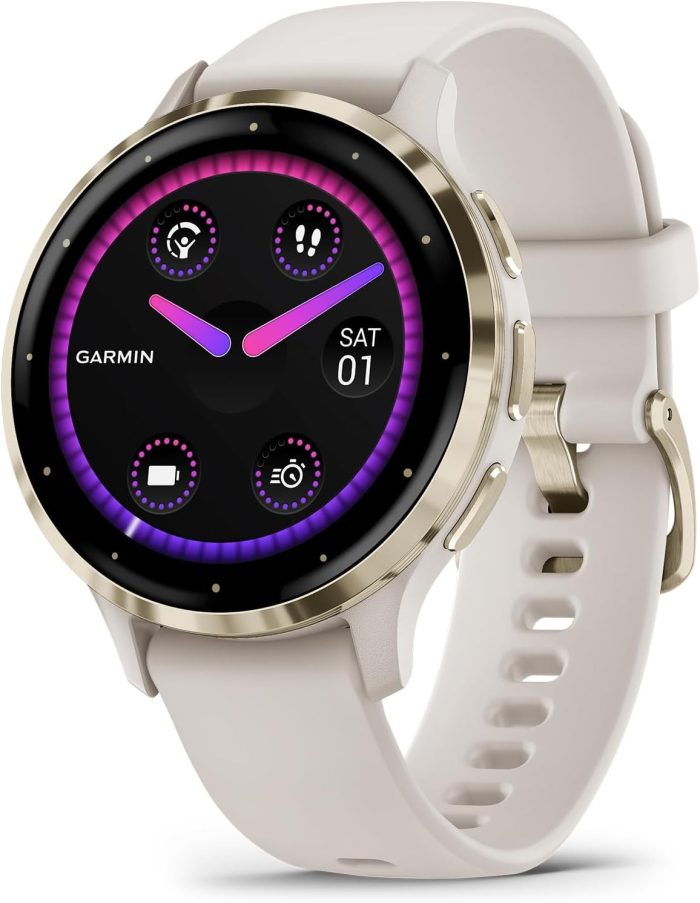 Garmin Uniseks Venu 3S 010-02785-04 Smartwatch, Kość Słoniowa, S