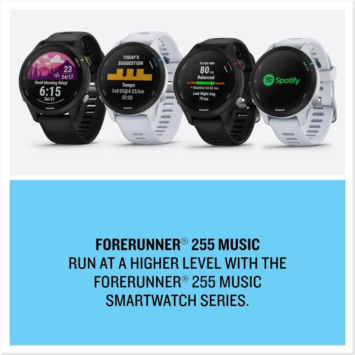 Garmin Forerunner 255 Music Smartwatch GPS do Biegania Czarny