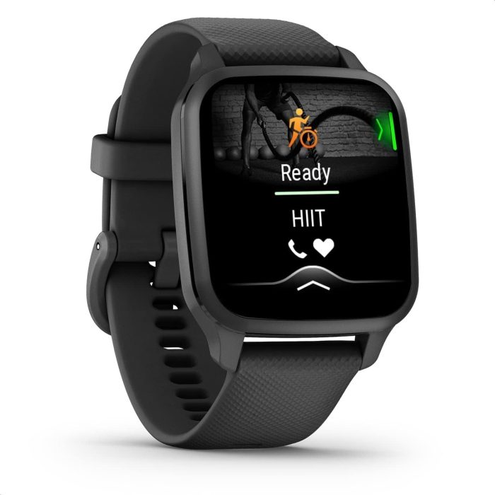 Garmin Kobiety Venu Sq 2 Music 010-02700-10 Smartwatch, Czarny, 1.41”