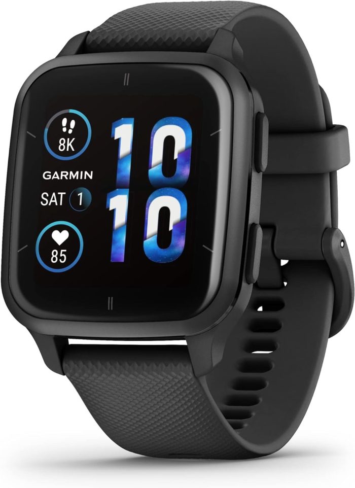 Garmin Kobiety Venu Sq 2 Music 010-02700-10 Smartwatch, Czarny, 1.41”