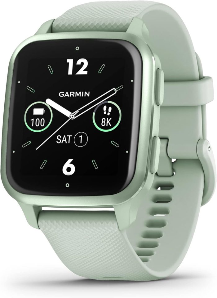 Garmin Kobiety Venu Sq 2 Music 010-02700-10 Smartwatch, Czarny, 1.41”