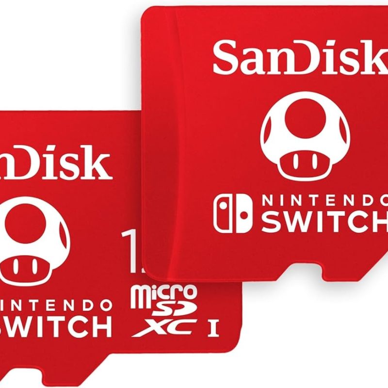 SanDisk 128GB microSDXC card for Nintendo Switch consoles up to 100 MB/s UHS-I Class 10 U3 - Nintendo Licensed Product, Red