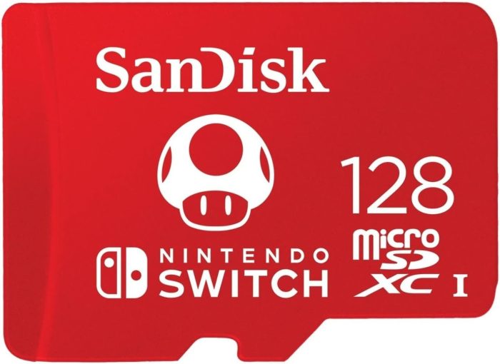 SanDisk 128GB microSDXC card for Nintendo Switch consoles up to 100 MB/s UHS-I Class 10 U3 - Nintendo Licensed Product, Red