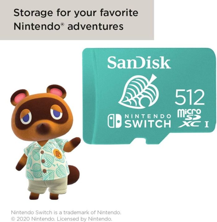 SanDisk 128GB microSDXC card for Nintendo Switch consoles up to 100 MB/s UHS-I Class 10 U3 - Nintendo Licensed Product, Red