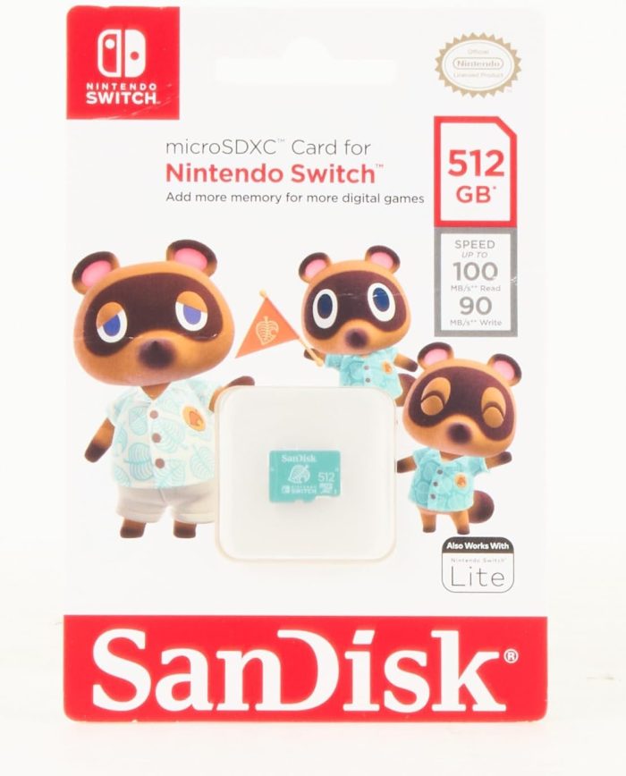 SanDisk 128GB microSDXC card for Nintendo Switch consoles up to 100 MB/s UHS-I Class 10 U3 - Nintendo Licensed Product, Red