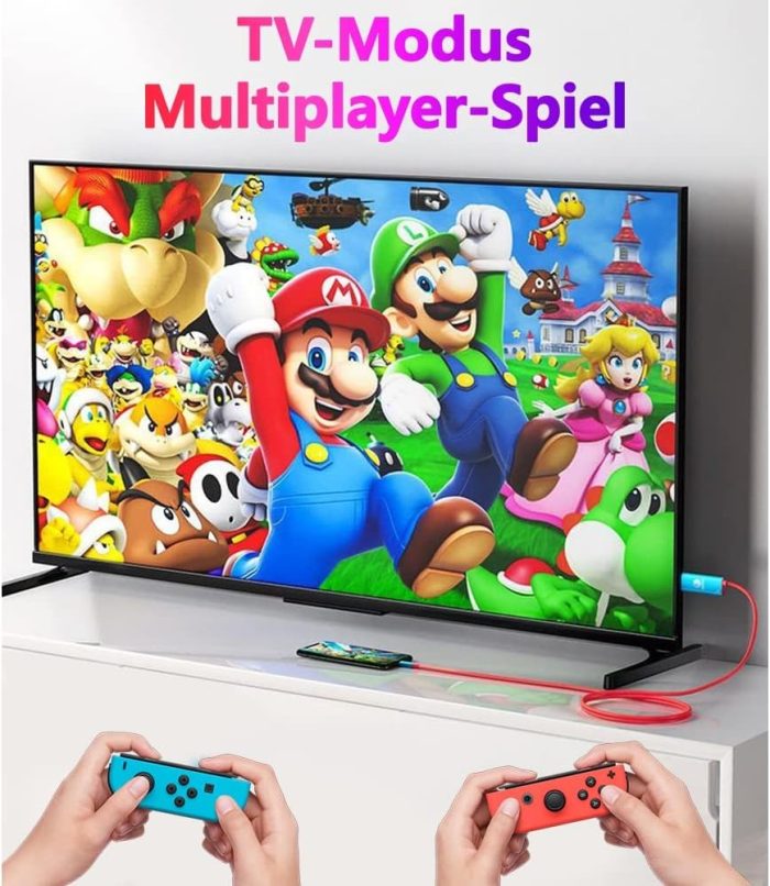 RREAKA Switch Dock dla Nintendo Switch OLED, 2-w-1 Switch TV Adapter z kablem 4K HDMI, Typ C 100W ładowanie, przenośna stacja