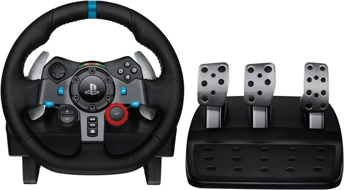 Logitech G29 Driving Force Racing Wheel i pedały, realne siłowe sprzężenie zwrotne, łopatki zmiany biegów ze stali nierdzewnej,