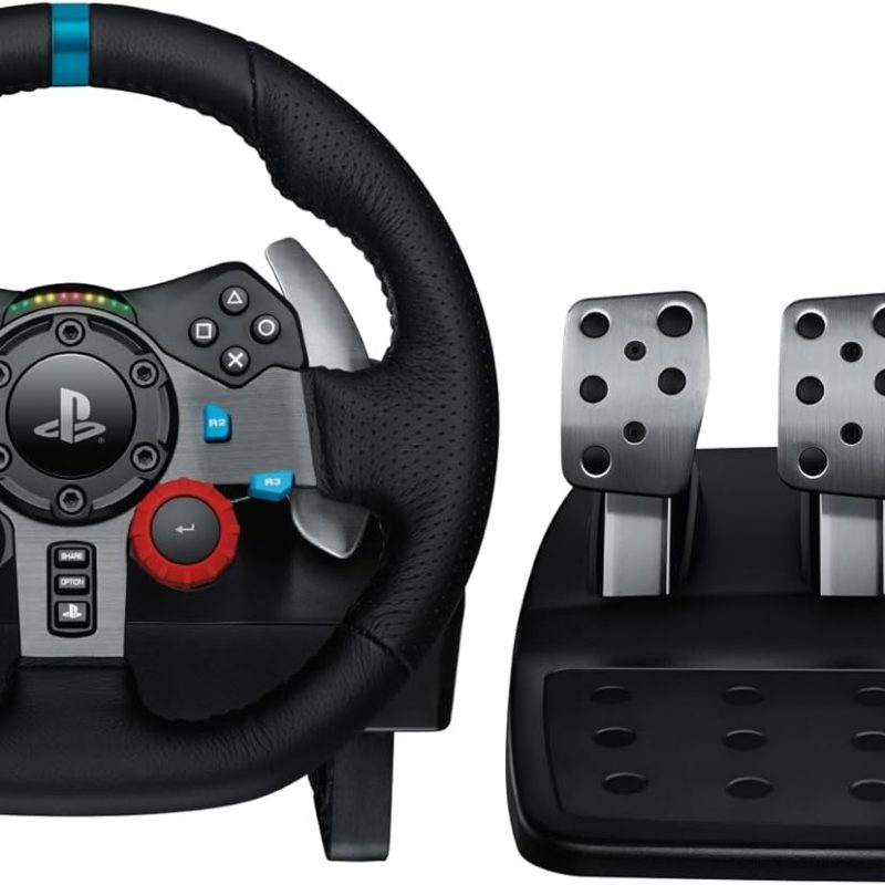 Logitech G29 Driving Force Racing Wheel i pedały, realne siłowe sprzężenie zwrotne, łopatki zmiany biegów ze stali nierdzewnej,