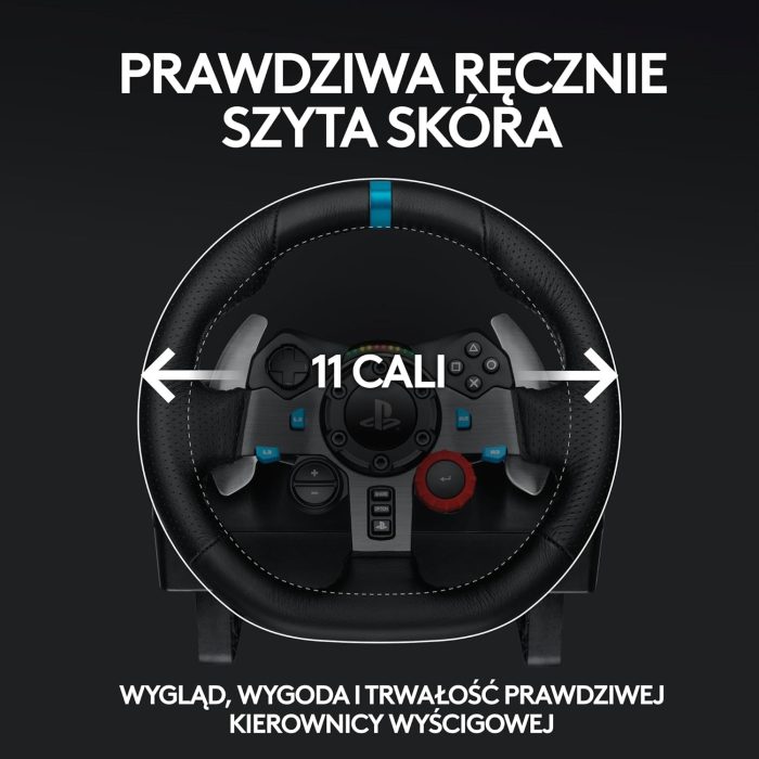 Logitech G29 Driving Force Racing Wheel i pedały, realne siłowe sprzężenie zwrotne, łopatki zmiany biegów ze stali nierdzewnej,