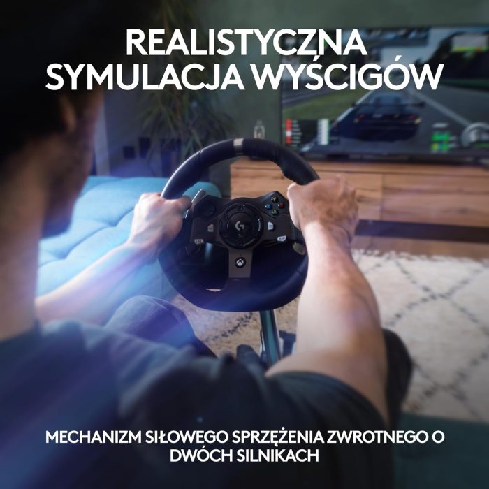 Logitech G29 Driving Force Racing Wheel i pedały, realne siłowe sprzężenie zwrotne, łopatki zmiany biegów ze stali nierdzewnej,