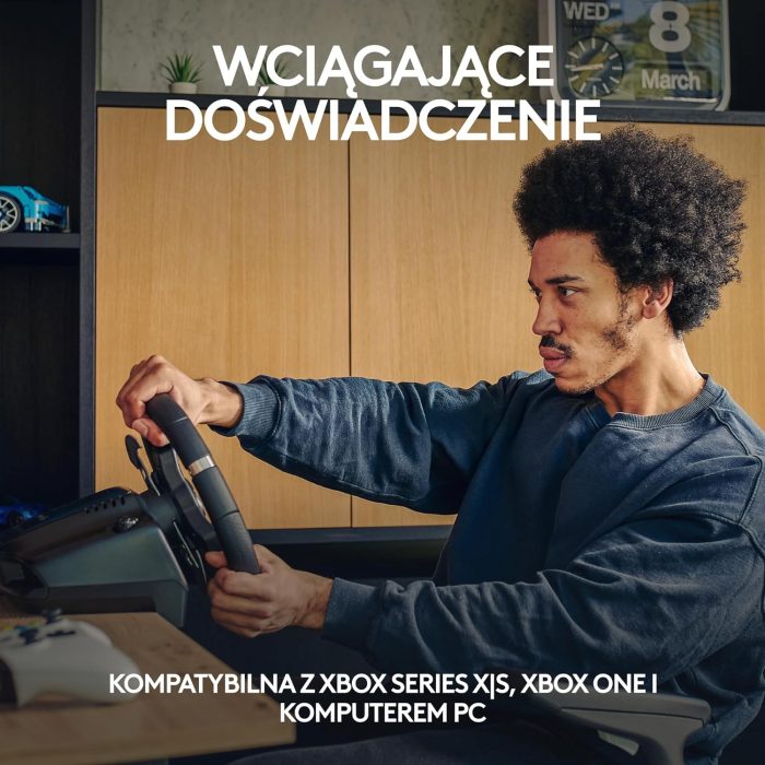 Logitech G29 Driving Force Racing Wheel i pedały, realne siłowe sprzężenie zwrotne, łopatki zmiany biegów ze stali nierdzewnej,