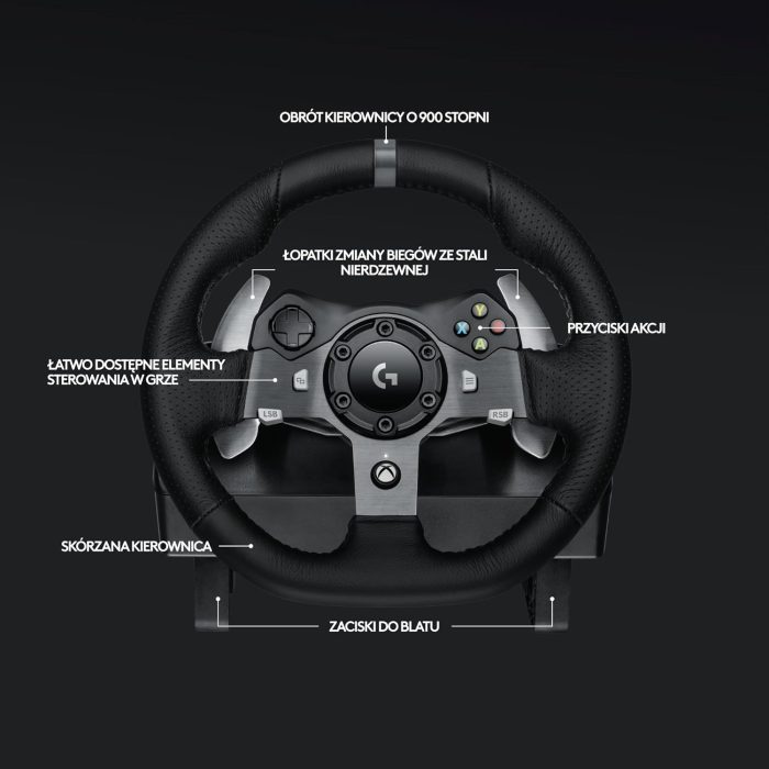 Logitech G29 Driving Force Racing Wheel i pedały, realne siłowe sprzężenie zwrotne, łopatki zmiany biegów ze stali nierdzewnej,