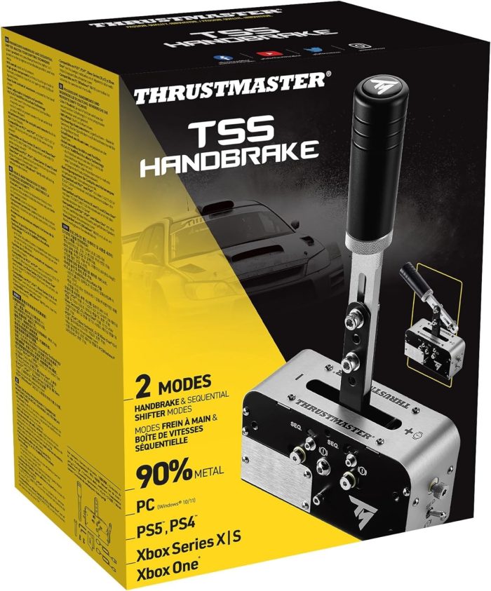 Thrustmaster TSS Handbrake, Progresywny Hamulec Ręczny i Dźwignia Sekwencyjnej Zmiany Biegów, Dla PC/PS5/PS4/Xbox Series