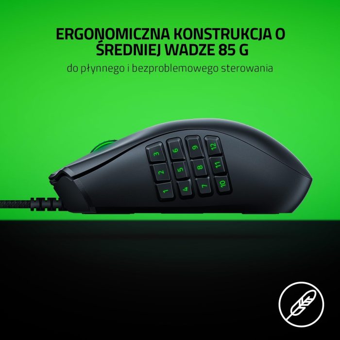 Razer Naga Trinity - przewodowa mysz do gier MOBA/MMO (3 wymienne płytki boczne, czujnik optyczny 5G 16 000 DPI, do 19