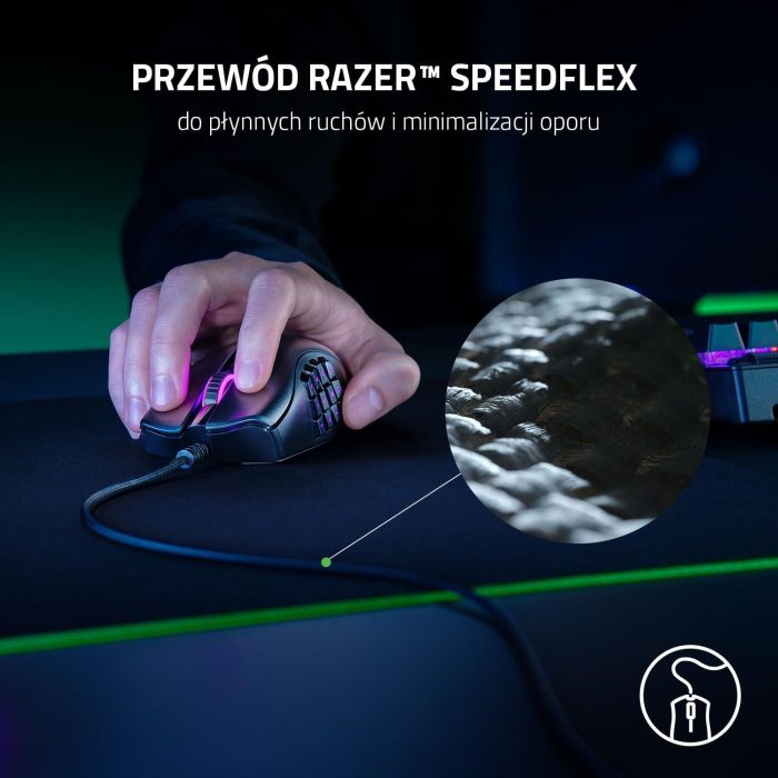 Razer Naga Trinity - przewodowa mysz do gier MOBA/MMO (3 wymienne płytki boczne, czujnik optyczny 5G 16 000 DPI, do 19