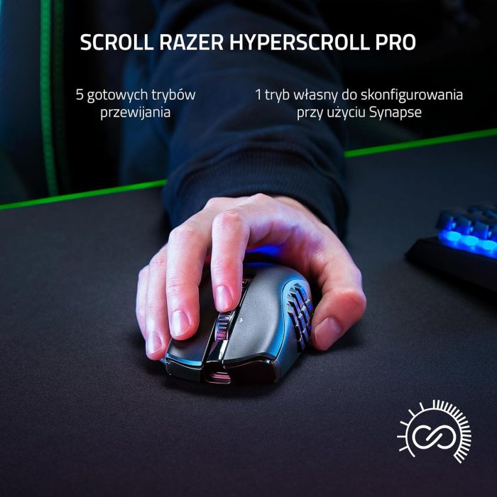 Razer Naga Trinity - przewodowa mysz do gier MOBA/MMO (3 wymienne płytki boczne, czujnik optyczny 5G 16 000 DPI, do 19