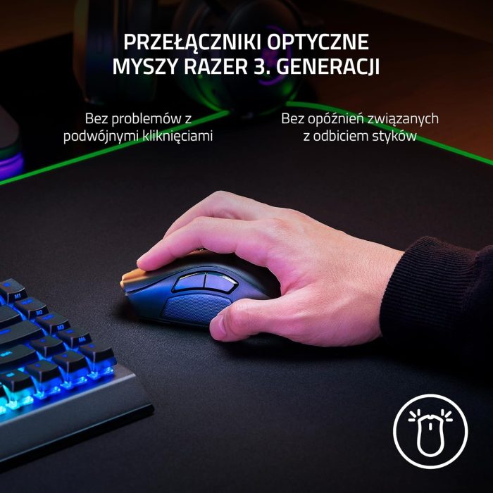 Razer Naga Trinity - przewodowa mysz do gier MOBA/MMO (3 wymienne płytki boczne, czujnik optyczny 5G 16 000 DPI, do 19