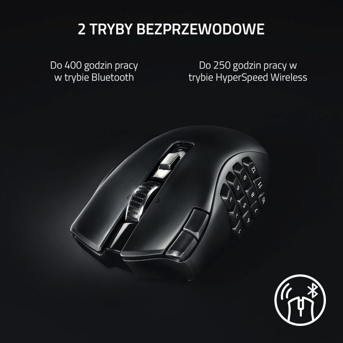 Razer Naga Trinity - przewodowa mysz do gier MOBA/MMO (3 wymienne płytki boczne, czujnik optyczny 5G 16 000 DPI, do 19