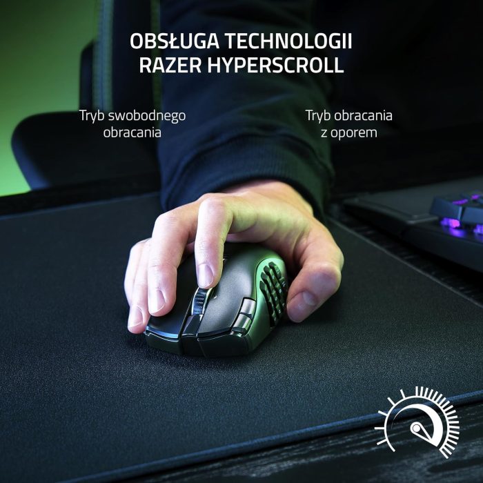 Razer Naga Trinity - przewodowa mysz do gier MOBA/MMO (3 wymienne płytki boczne, czujnik optyczny 5G 16 000 DPI, do 19