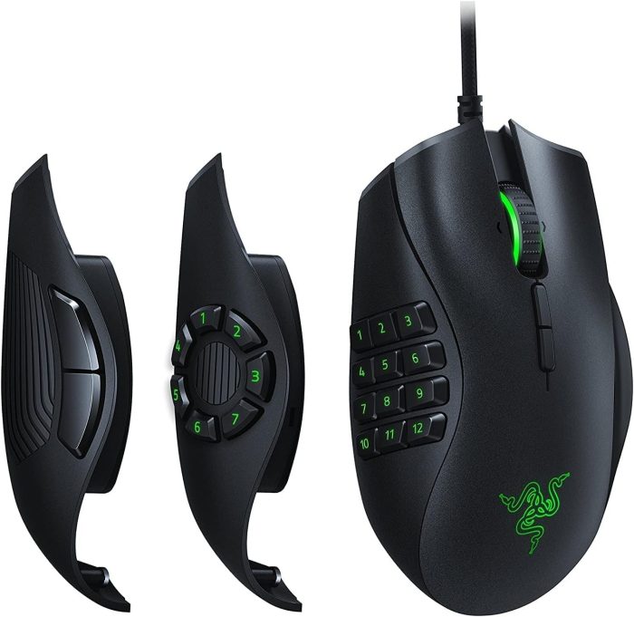 Razer Naga Trinity - przewodowa mysz do gier MOBA/MMO (3 wymienne płytki boczne, czujnik optyczny 5G 16 000 DPI, do 19