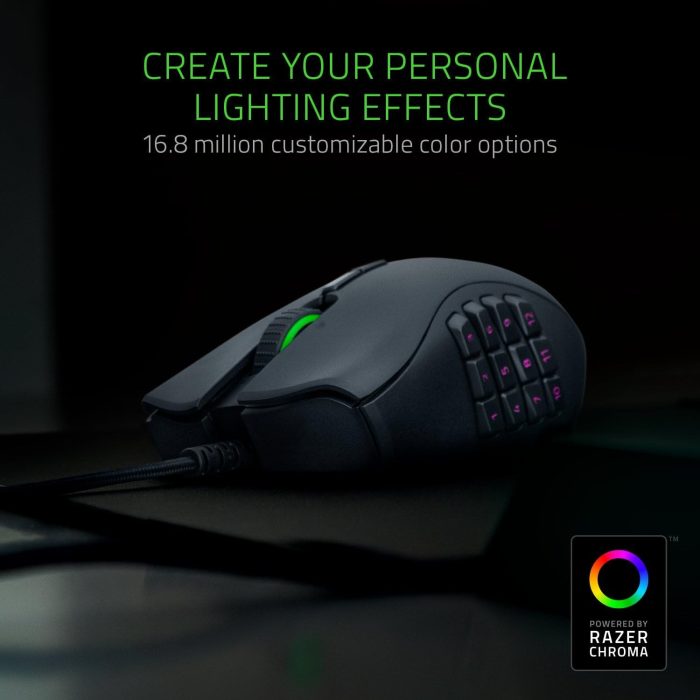 Razer Naga Trinity - przewodowa mysz do gier MOBA/MMO (3 wymienne płytki boczne, czujnik optyczny 5G 16 000 DPI, do 19