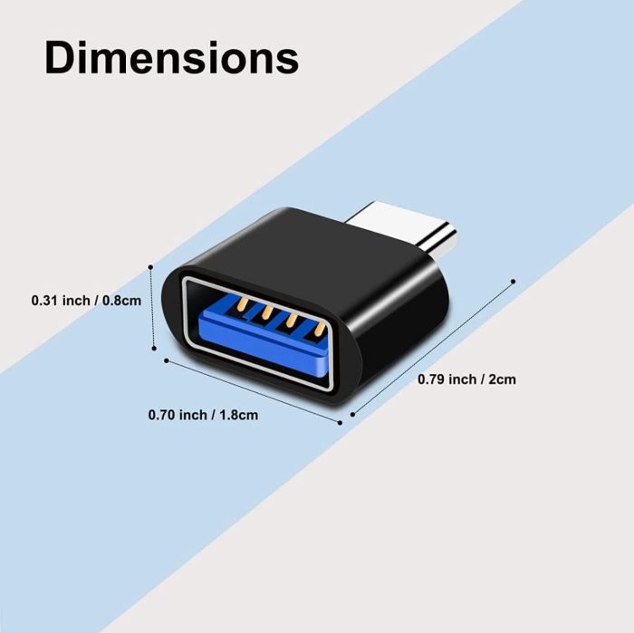 Magnet USB C na USB, Jednostka, OTG USB-C do USB-A Adapter Kompatybilny z MacBookiem, smartfonami USB C i urządzeniami typu C