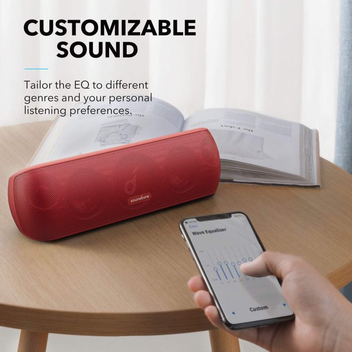 Soundcore Motion+ bezprzewodowy głośnik Bluetooth wysokiej jakości 30 W, rozszerzony bas i wysokie tony, z aplikacją, możliwość