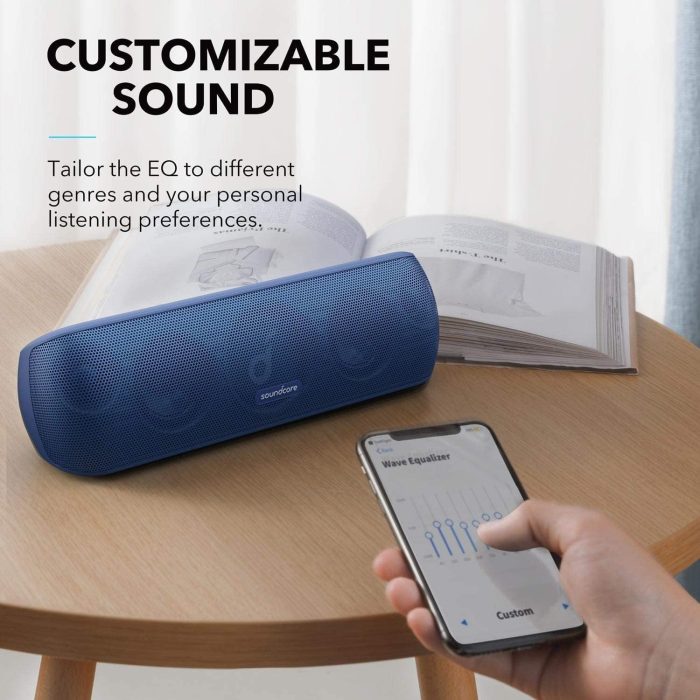 Soundcore Motion+ bezprzewodowy głośnik Bluetooth wysokiej jakości 30 W, rozszerzony bas i wysokie tony, z aplikacją, możliwość