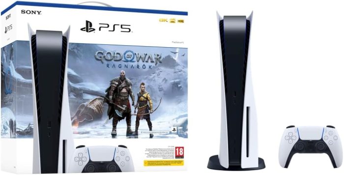 Console Sony PlayStation 5 Édition Standard Blanche God of War Ragnarok