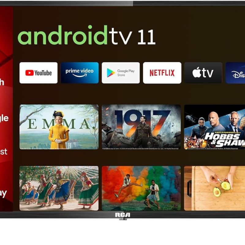 RCA RS42F2 Android Fernseher 106cm (42 Zoll) Smart TV mit Google Assistant, Chromecast, BT-Fernbedienung mit mikrofon, Prime