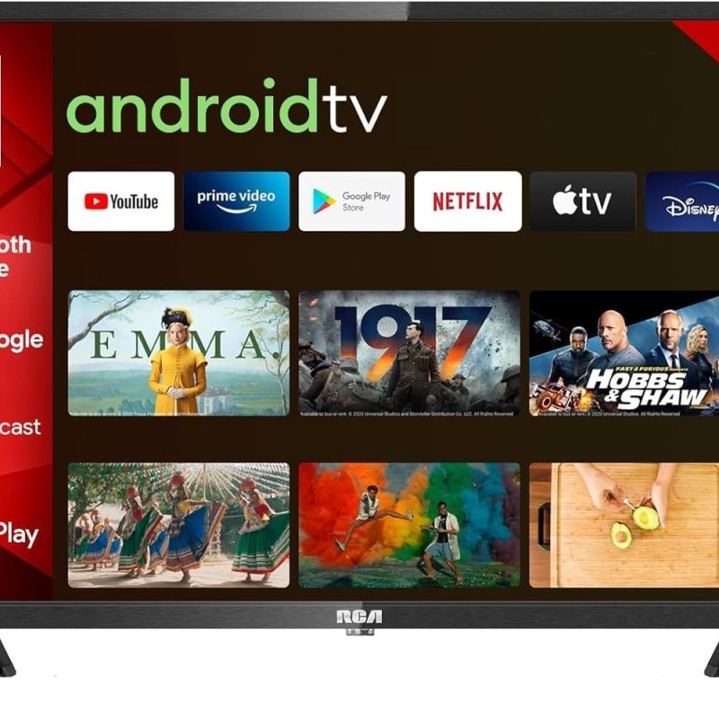 RCA RS32H2 Android Smart TV 32 cale (80 cm) z asystentem Google, Chromecast, Netflix, Prime Video, Google Play, Youtube,