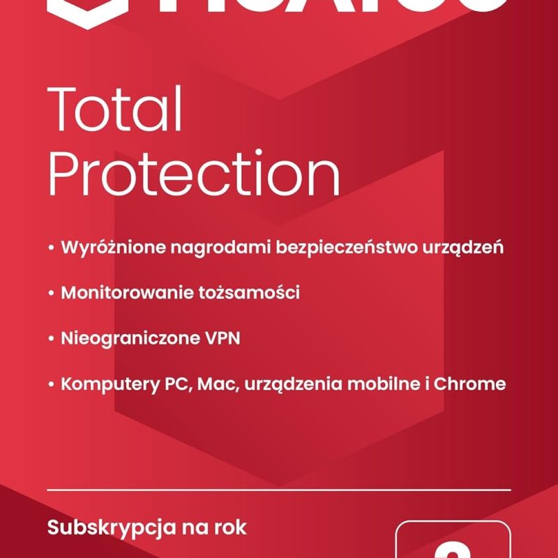 McAfee Total Protection 2024 | 10 urządzeń | Oprogramowanie antywirusowe zapewniające bezpieczeństwo w sieci | Roczna