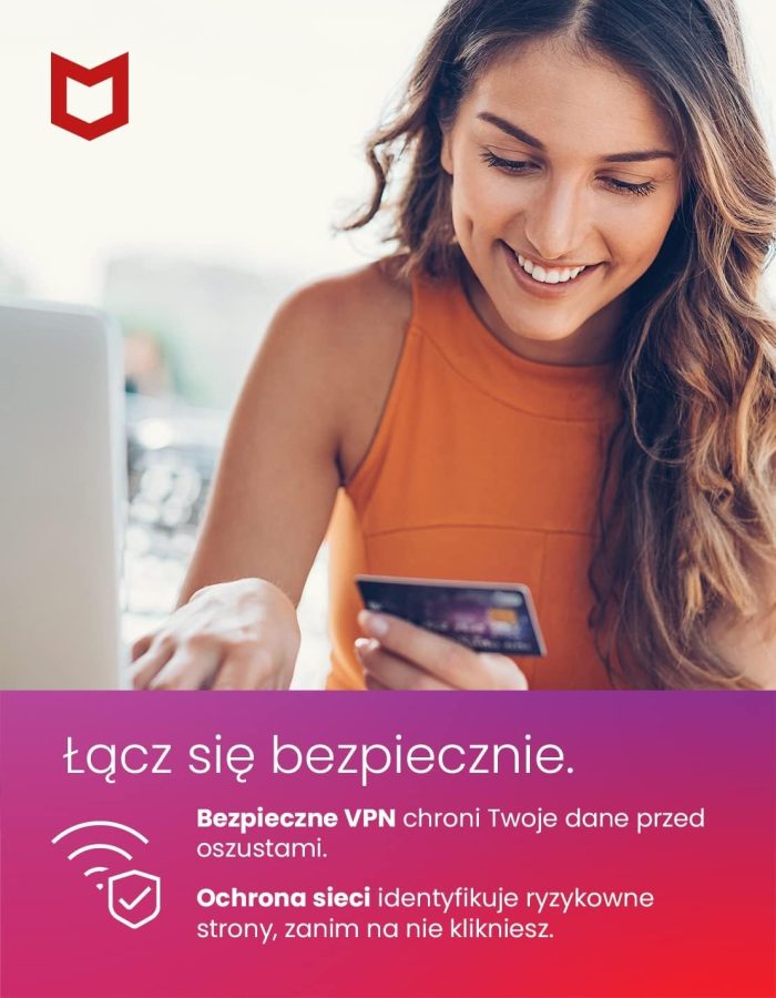 McAfee Total Protection 2024 | 10 urządzeń | Oprogramowanie antywirusowe zapewniające bezpieczeństwo w sieci | Roczna