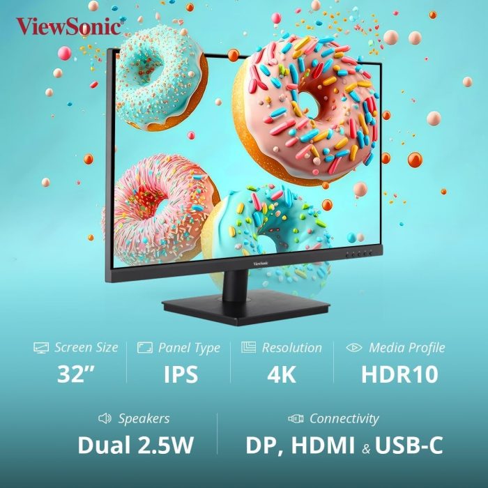 Viewsonic VX2776-SMH monitor biurowy o przekątnej 68,6 cm (27 cali) (Full-HD, panel IPS, HDMI, Eye-Care, tryb ekologiczny,