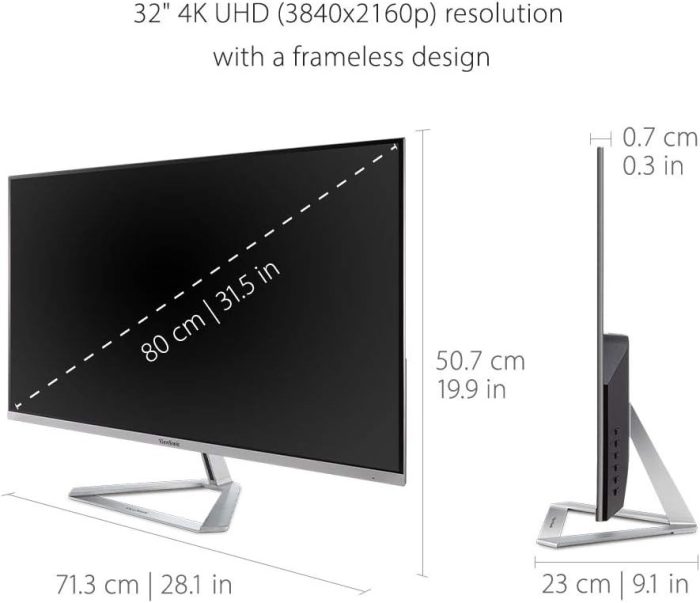 Viewsonic VX2776-SMH monitor biurowy o przekątnej 68,6 cm (27 cali) (Full-HD, panel IPS, HDMI, Eye-Care, tryb ekologiczny,