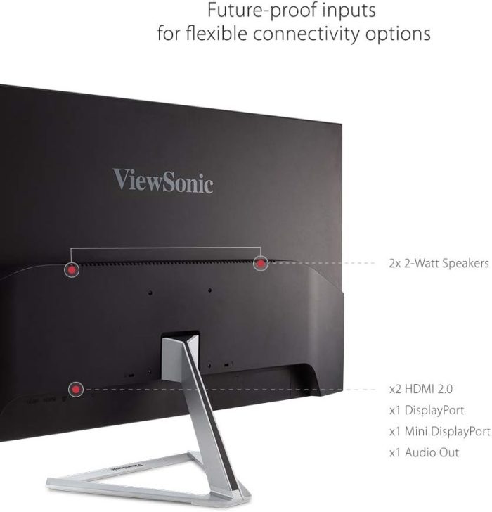 Viewsonic VX2776-SMH monitor biurowy o przekątnej 68,6 cm (27 cali) (Full-HD, panel IPS, HDMI, Eye-Care, tryb ekologiczny,