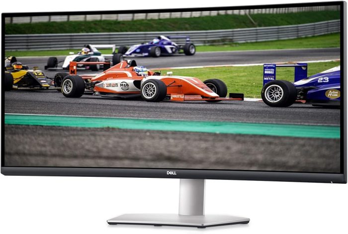 Dell S3422DW 34-calowy WQHD (3440x1440) 21:9 1800R zakrzywiony monitor, 100Hz, VA, 4ms, AMD Radeon FreeSync, wbudowane głośniki,