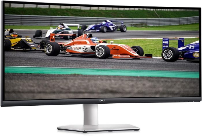 Dell S3422DW 34-calowy WQHD (3440x1440) 21:9 1800R zakrzywiony monitor, 100Hz, VA, 4ms, AMD Radeon FreeSync, wbudowane głośniki,