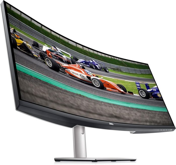 Dell S3422DW 34-calowy WQHD (3440x1440) 21:9 1800R zakrzywiony monitor, 100Hz, VA, 4ms, AMD Radeon FreeSync, wbudowane głośniki,