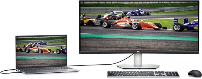 Dell S3422DW 34-calowy WQHD (3440x1440) 21:9 1800R zakrzywiony monitor, 100Hz, VA, 4ms, AMD Radeon FreeSync, wbudowane głośniki,