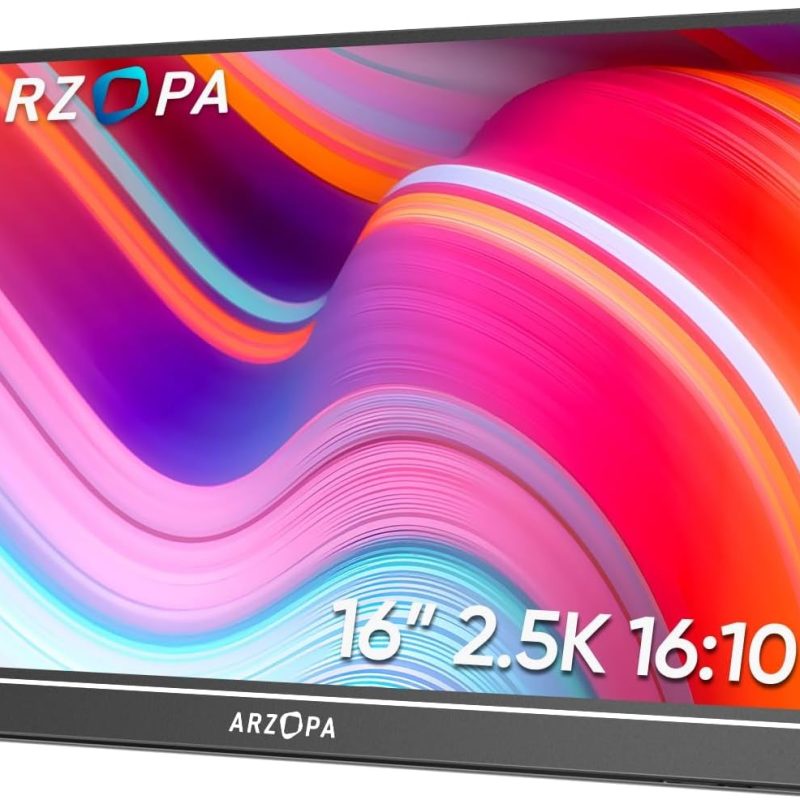 Przenośny monitor ARZOPA 16,1" 144HZ, 1920×1080 FHD IPS do laptopa z pojedynczym drążkiem, obsługa HDMI/Type-C/USB-C, ekran do