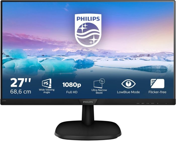 Philips Monitors, 273V7QJAB/00 27 Cali, Monitor, Czarny