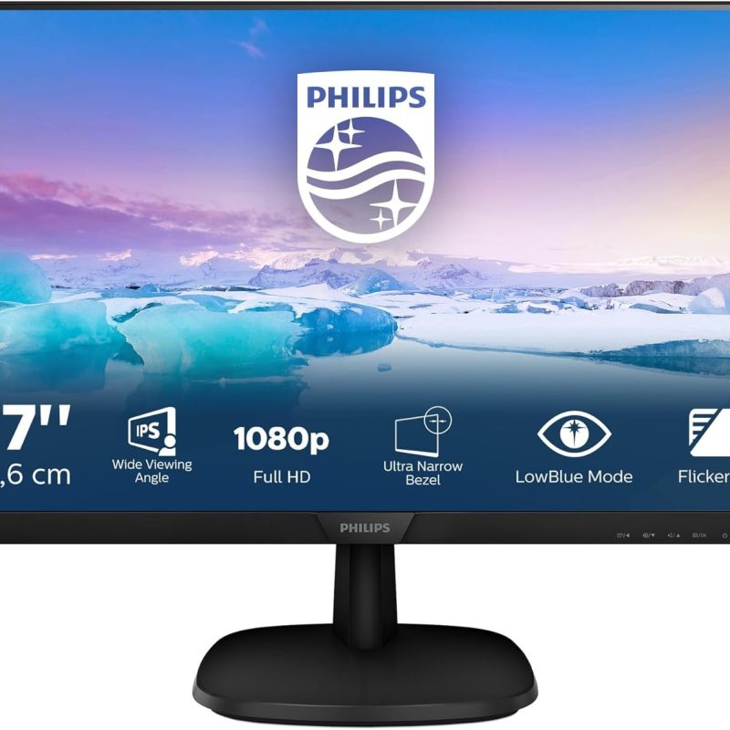 Philips Monitors, 273V7QJAB/00 27 Cali, Monitor, Czarny