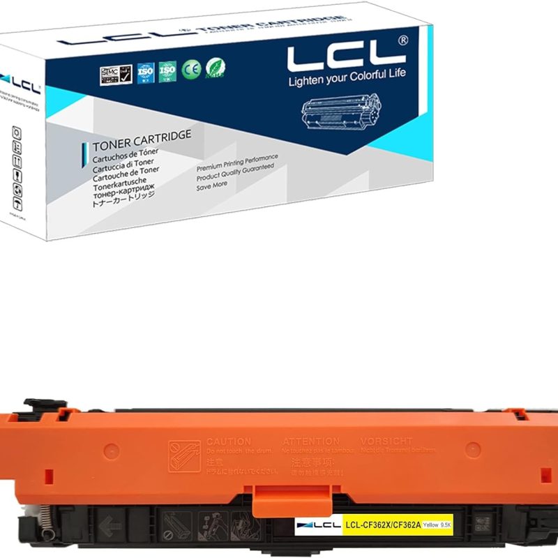 LCL regenerowany wkład z tonerem 508X 508A CF362A CF362X 9500 stron (1 żółty) zamiennik do HP LaserJet M552dn M553dn M553n M553x