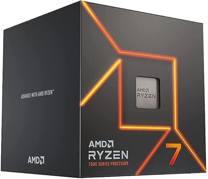 Amd Ryzen 7 7600 Procesor, Czarny/Pomarańczowy, 6 rdzeni