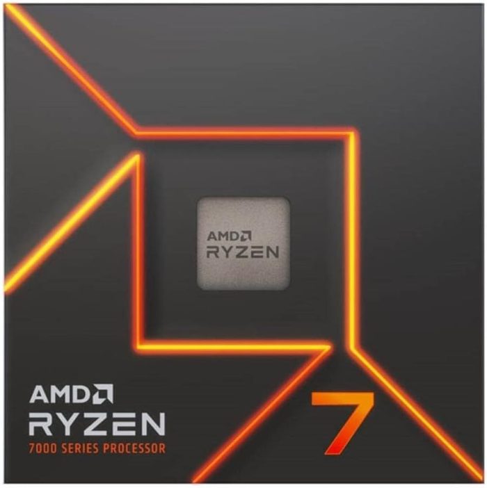 Amd Ryzen 7 7600 Procesor, Czarny/Pomarańczowy, 6 rdzeni