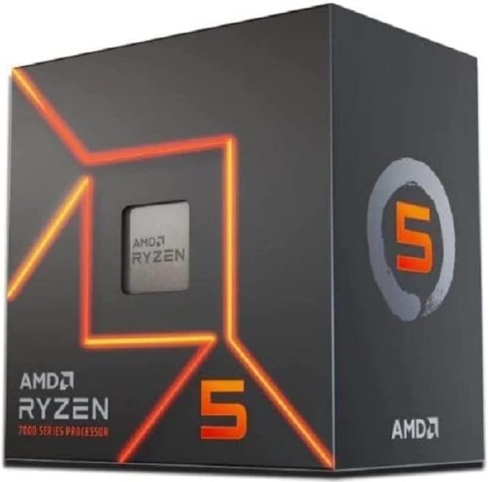 Amd Ryzen 7 7600 Procesor, Czarny/Pomarańczowy, 6 rdzeni