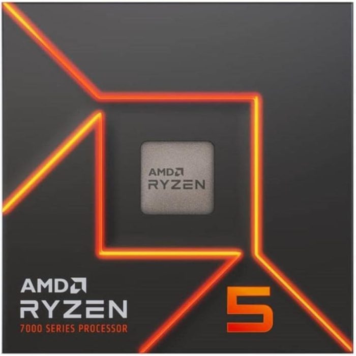 Amd Ryzen 7 7600 Procesor, Czarny/Pomarańczowy, 6 rdzeni